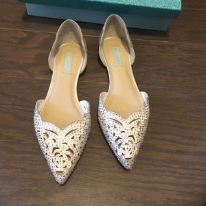 Blue by Betsey Johnson “Lucy” jeweled flats